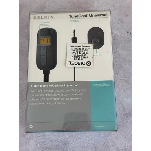 Belkin Tunecast Auto Universal Adapter FM Transmitter F8M066 - Black - Picture 4 of 8